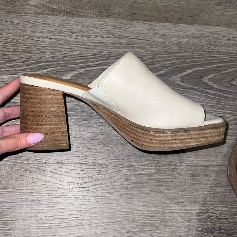 Cushionaire Cream Block Heels